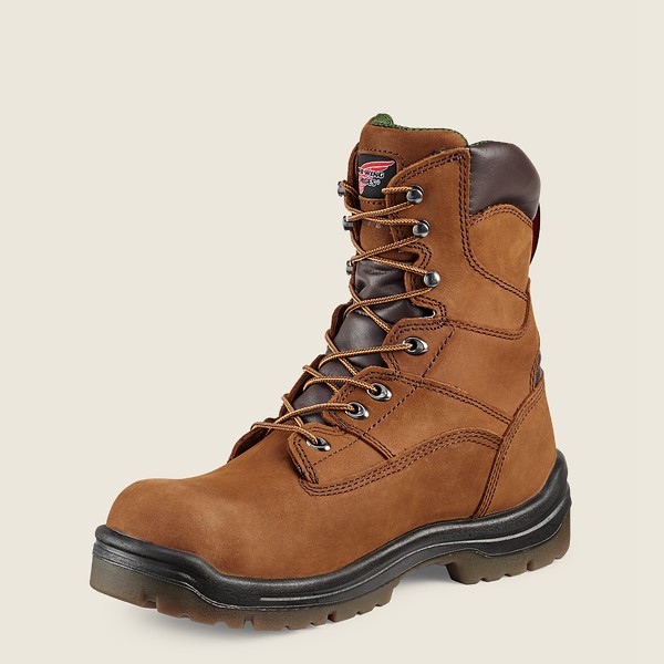 Red Wing Safety Boots King Toe® - 8-inch Waterproof Toe - Brown - Mens VNH428671